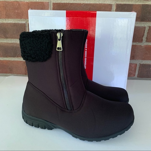 Propet Women’s Dani Black Faux Fur Ankle Winter & Snow Boots US 7 M NEW - Picture 1 of 8